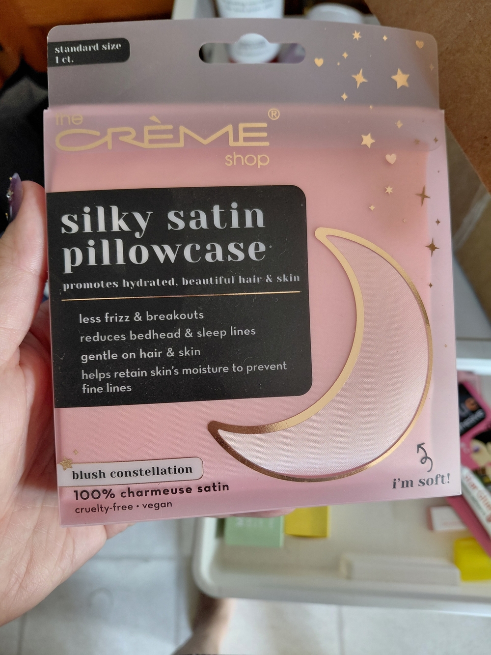 The Crème Shop Silky Satin Pillowcase